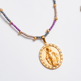 Collar en hilo medalla milagrosa