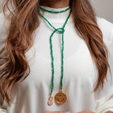 COLLAR VERDE SAGRADA MEDALLA