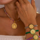Collar en hilo medalla milagrosa